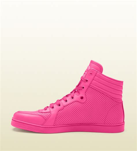 gucci black pink|pink Gucci shoes high top.